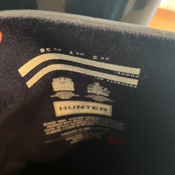 Hunter Navy Blue size 7 tall boots. Worn twice - Picture 5 of 6